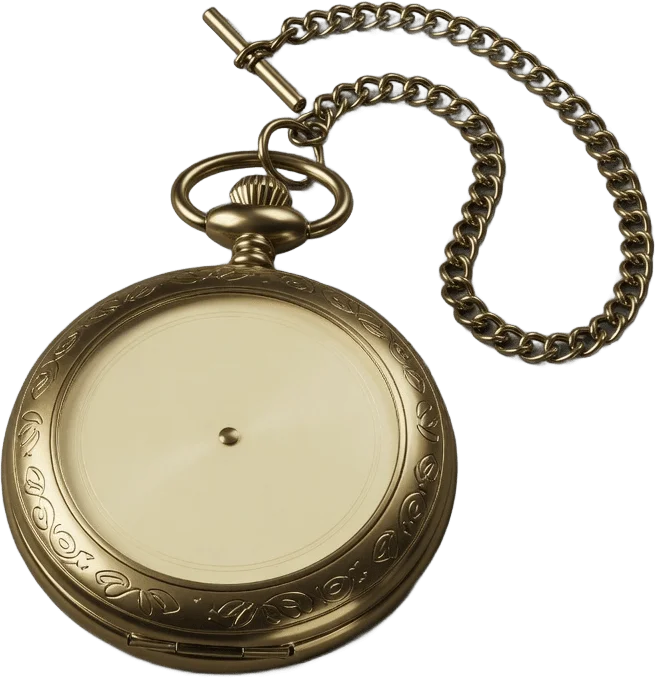 Antique brass pocket watch
