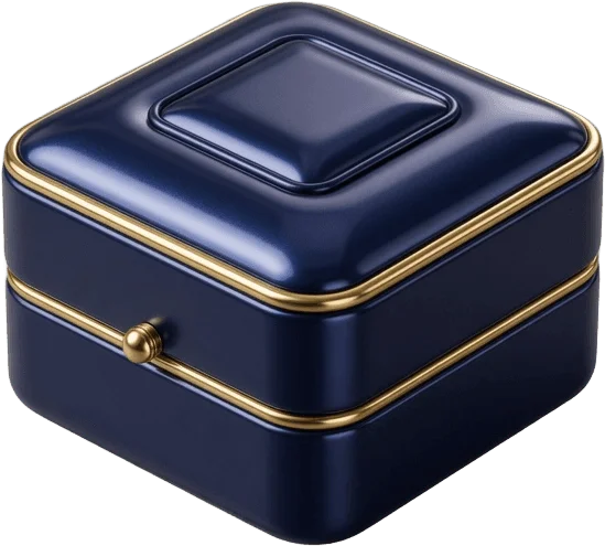 Closed Navy Ring Box