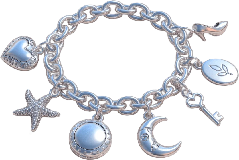 Bracelet breloques argenté