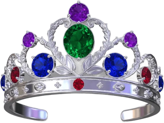 Silver gem tiara