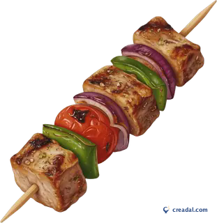 Souvlaki grec découpé