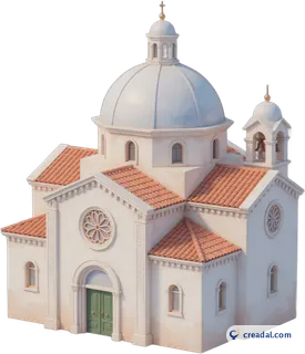 Église Blanche à Coupole