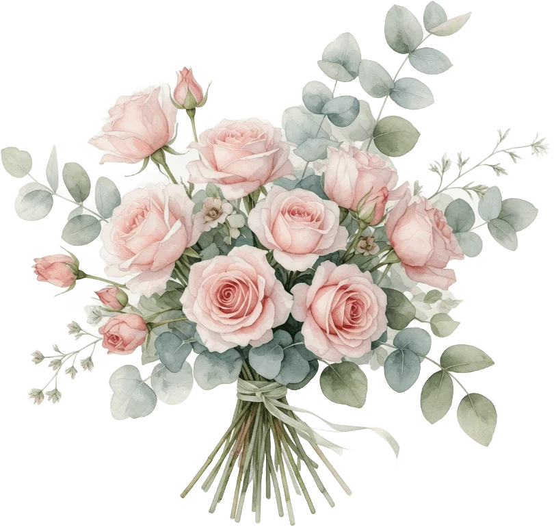 Blush rose bouquet
