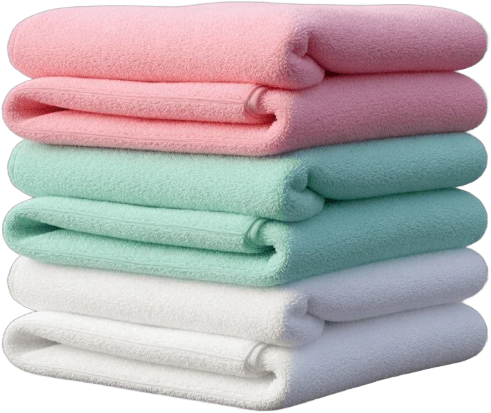Fluffy towel stack