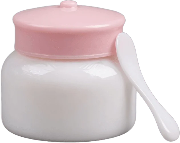 Pot de crème rose