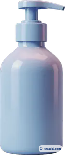Flacon pompe bleu pastel