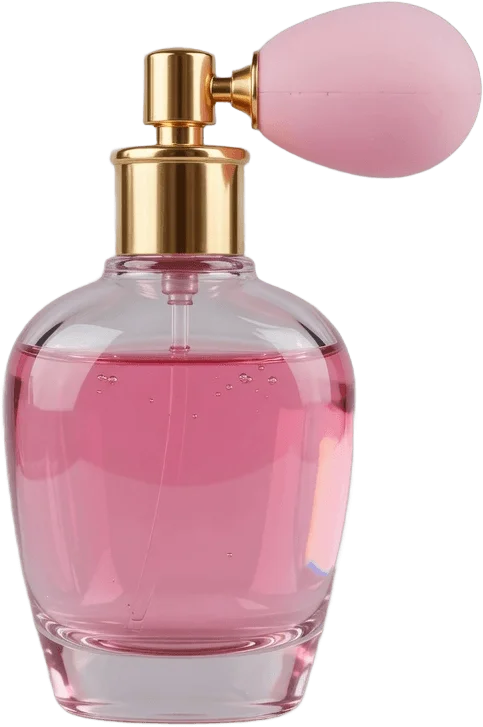 Pink perfume bottle
