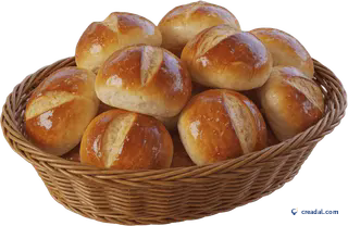 Korb mit Brötchen
