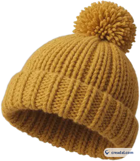 Bonnet tricot moutarde