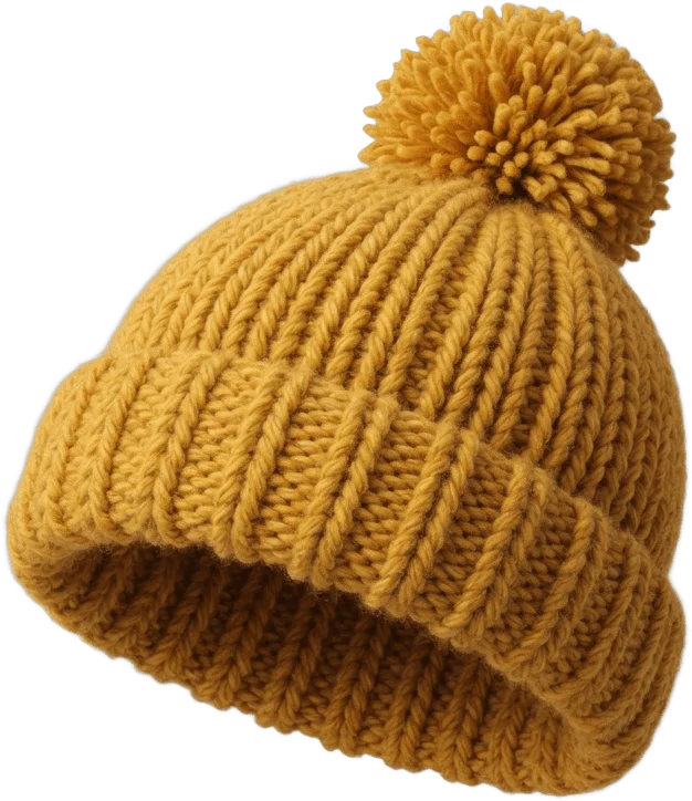 Bonnet tricot moutarde