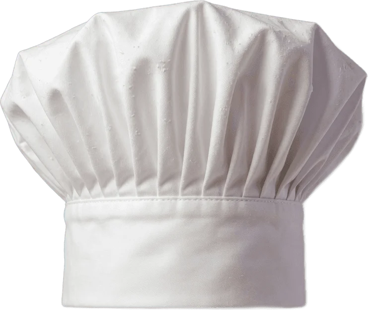 Chapéu branco de chef