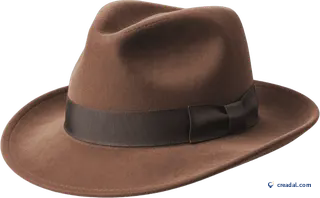 Fedora en feutre brun
