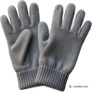 Gants de laine gris