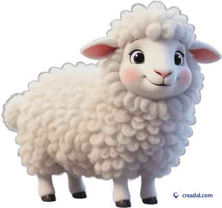 Fluffy White Sheep