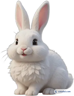 Fluffy White Rabbit