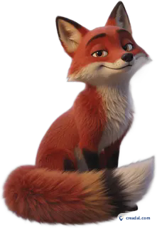 Sitting Red Fox