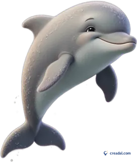 Leaping Grey Dolphin