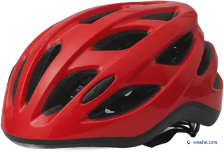 Red bicycle helmet