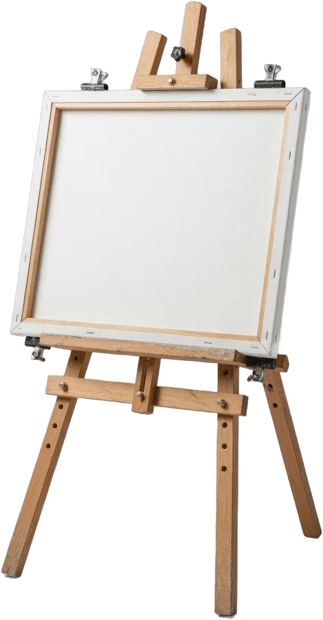 Wooden painting easel