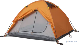 Orange camping tent