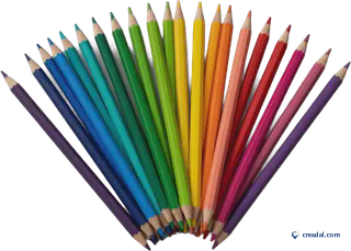 Colourful pencil fan