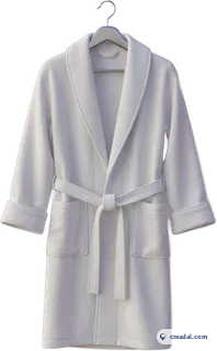White bathrobe on hanger