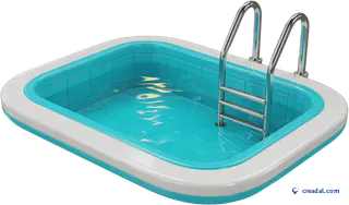 Turquoise pool ladder