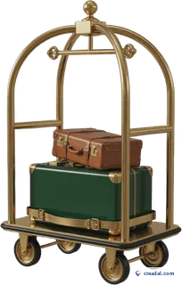 Brass Luggage Cart