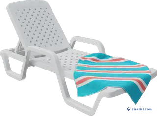 White Pool Lounger