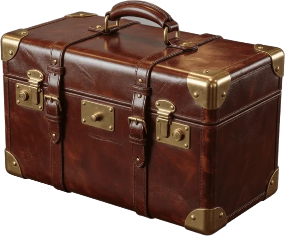 Valises cuir vintage
