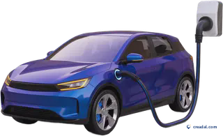سيارة كهربائية تشحن