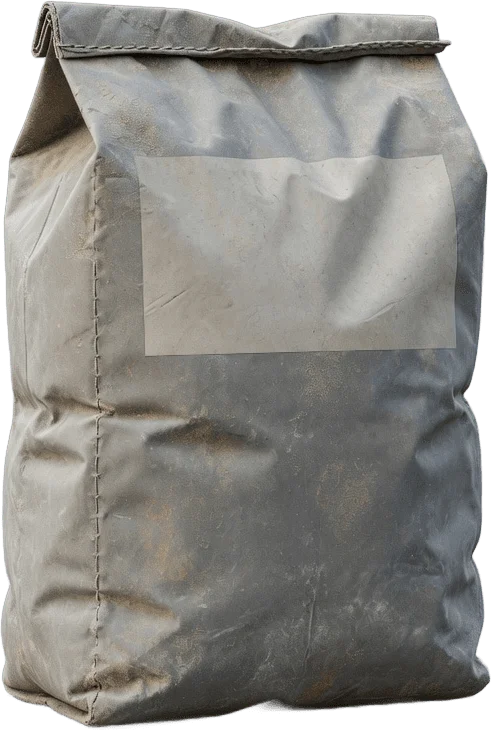 Grey cement sack