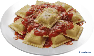 Assiette de raviolis