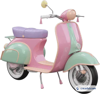 Scooter vintage pastel