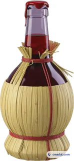 Bouteille de Chianti Paillée