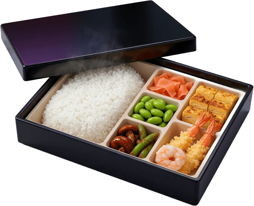 Boîte Bento Ouverte