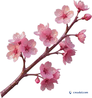 Branche de Cerisier Rose