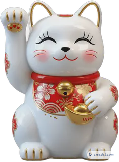 Chat blanc porte-bonheur