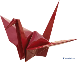 Grue origami rouge