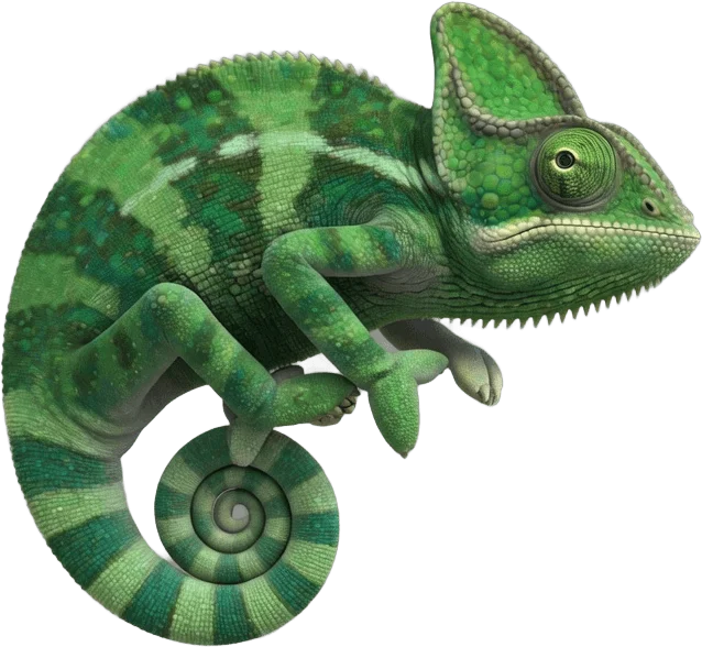 Caméléon vert tropical