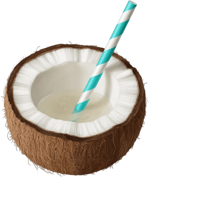 Noix de coco ouverte
