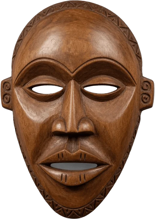 Masque en bois sculpté