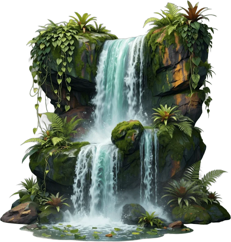 Cascade de forêt tropicale
