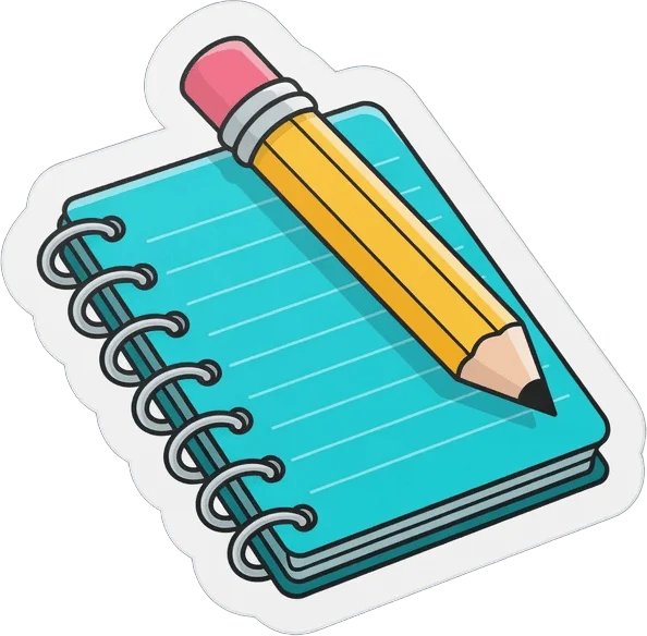 Pencil on Notebook