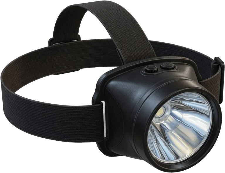 Lampe frontale noire