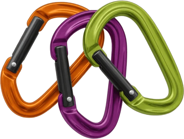 Mousquetons aluminium colorés