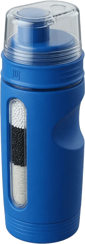Blue Water Filter Bottle