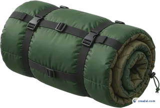 Saco de dormir enrolado