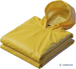 Poncho de chuva amarelo