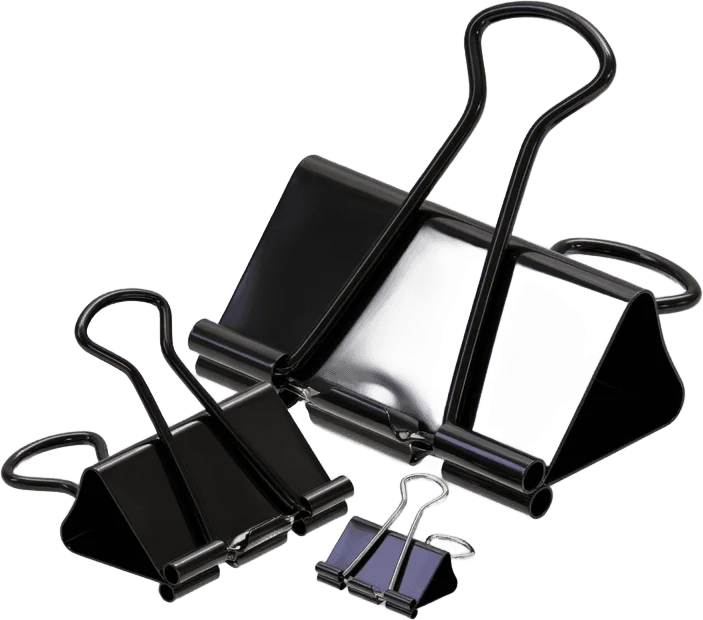 Black Binder Clips